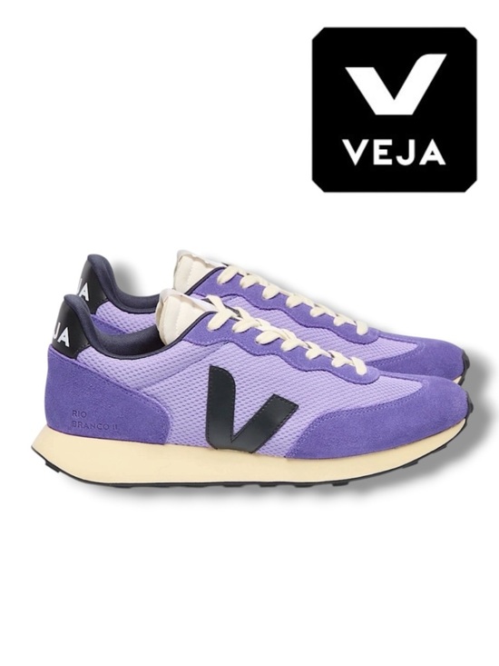 Veja Shoes - Veja Lavender and Black Rio Branco II Sneakers size 7/38 NIB!